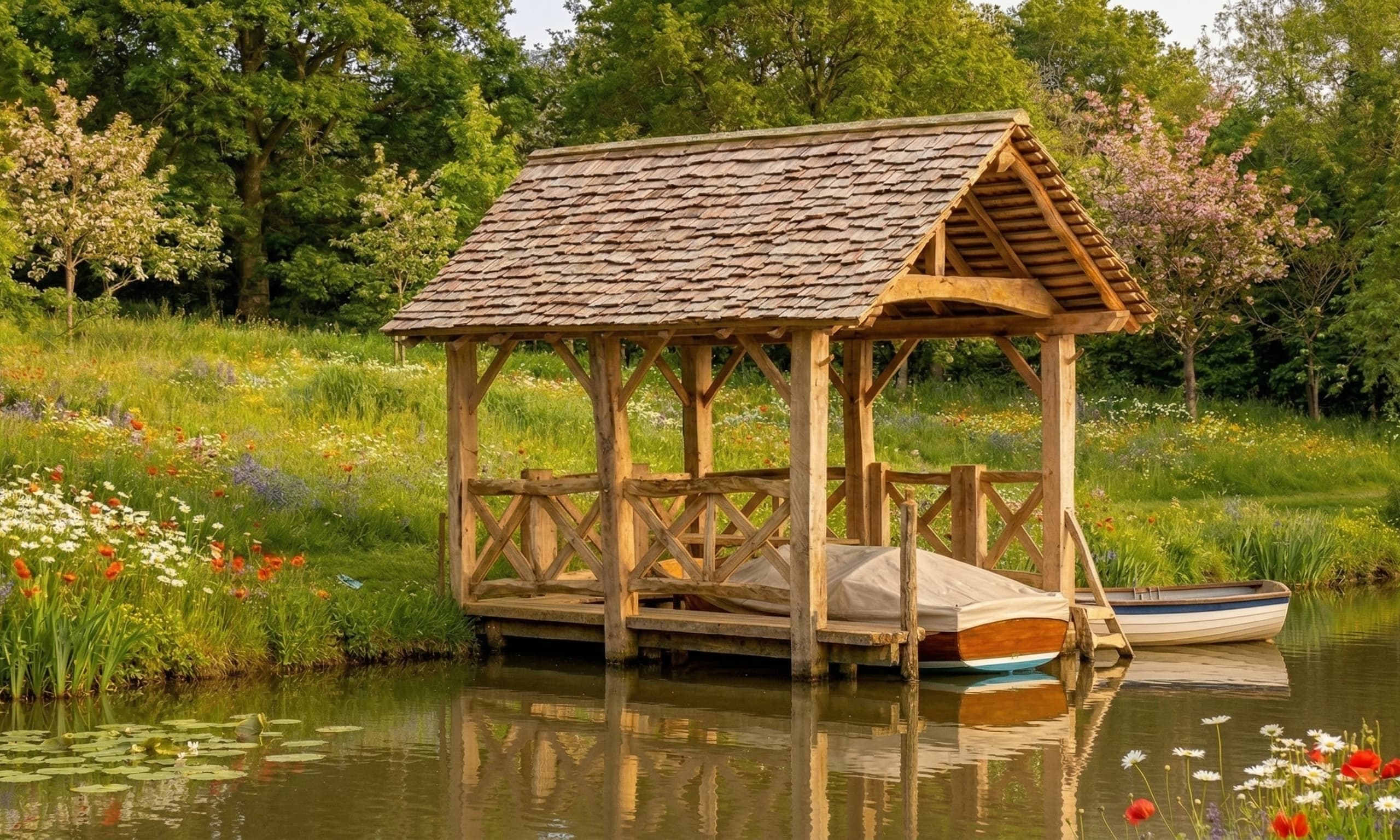 Winterborne Zelston Fencing boat house